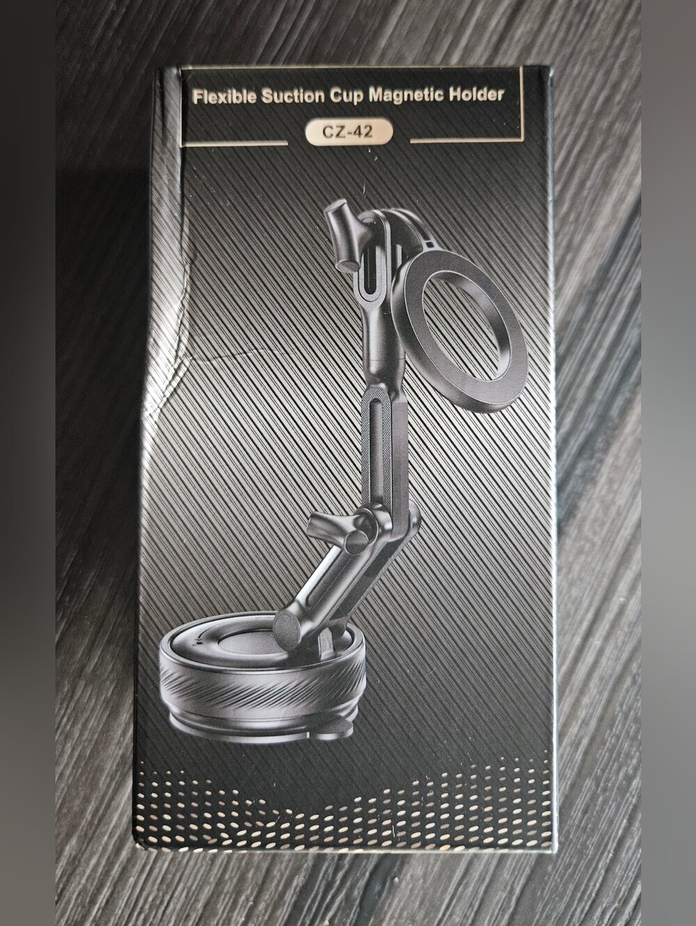 Flexible Suction Cup Magnetic Holder - Black